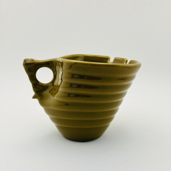 Elan Pottery Green Udon Noodle Ceramic Bowl Ramen Mug Cup Handle Student - Picture 2 of 10